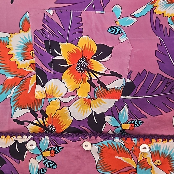 Chasing Unicorns Volcano Silk Crepe Short Sleeve Shirt - Picture 7 of 8